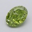 1.53 Ct. Fancy Vivid  Green Oval Lab Grown Diamond