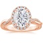 14K Rose Gold Petite Twisted Vine Halo Diamond Ring (1/4 ct. tw.), smalltop view