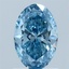 1.03 Ct. Fancy Vivid  Blue Oval Lab Grown Diamond