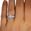The Keaton Ring, smallzoomed in top view on a hand
