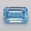 1.53 Ct. Fancy Vivid  Blue Emerald Lab Grown Diamond