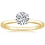 18K Yellow Gold Melinda Solitaire Ring, smalltop view