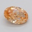 0.77 Ct. Fancy Brown Orange Oval Lab Grown Diamond