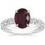 18K White Gold Ellora Half Coverage Diamond Ring, smalltop view