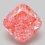 4.19 Ct. Fancy Vivid Pink Cushion Lab Grown Diamond