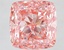 7.08 Ct. Fancy Vivid  Pink Cushion Lab Grown Diamond