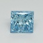 1.51 Ct. Fancy Vivid Blue Princess Lab Grown Diamond