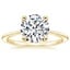 14K Yellow Gold Aimee Solitaire Ring, smalltop view