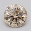 3.09 Ct. Light  Brown Round Lab Grown Diamond