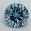 5.15 Ct. Fancy Vivid Malibu Blue Round Lab Grown Diamond