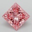 4.24 Ct. Fancy Vivid Pink Princess Lab Grown Diamond
