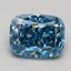 1.75 Ct. Fancy Vivid Blue Cushion Lab Grown Diamond