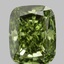 1.83 Ct. Fancy Vivid  Green Cushion Lab Grown Diamond