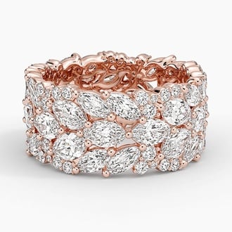 Nadia Eternity Lab Diamond Ring in 14K Rose Gold
