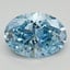 1.54 Ct. Fancy Vivid Blue Oval Lab Grown Diamond