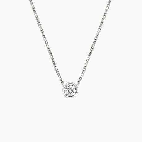 Lab Diamond Bezel Solitaire Pendant (1/4 ct. tw.)