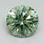 3.24 Ct. Fancy Vivid Pacific Green Round Lab Grown Diamond