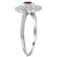 The Arabel Ring, smalltop view on a hand