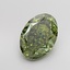 5.34 Ct. Fancy Vivid Green Oval Lab Grown Diamond