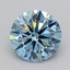 1.41 Ct. Fancy Vivid  Blue Round Lab Grown Diamond