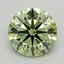 1.05 Ct. Fancy Vivid  Green Round Lab Grown Diamond