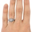 The Keyla Ring, smallzoomed in top view on a hand
