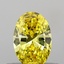 0.45 Ct. Fancy Vivid Yellow Oval Lab Grown Diamond