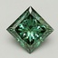 1.82 Ct. Fancy Vivid  Green Princess Lab Grown Diamond