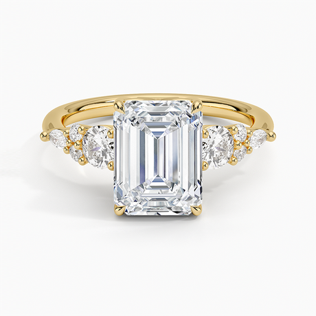 18K Yellow Gold Nadia Three Stone Diamond Ring