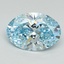 2.36 Ct. Fancy Vivid Blue Oval Lab Grown Diamond