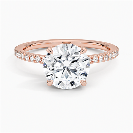 14K Rose Gold Viviana Three-Quarter Coverage Diamond Ring