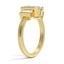Half Bezel Three Stone Emerald-Cut Diamond Ring, smallside view
