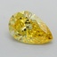 0.84 Ct. Fancy Vivid  Yellow Pear Lab Grown Diamond