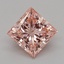 1.33 Ct. Fancy Vivid Pink Princess Lab Grown Diamond