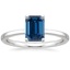 18K White Gold Petite Quattro Solitaire Ring, smalltop view