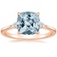 14K Rose Gold Aria Three Stone Diamond Ring (1/10 ct. tw.), smalltop view