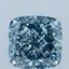 3.51 Ct. Fancy Vivid Blue Cushion Lab Grown Diamond