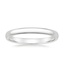 18K White Gold 2mm Slim Profile Wedding Ring, smalltop view