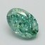 1.04 Ct. Fancy Vivid Green Oval Lab Grown Diamond