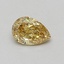 0.57 Ct. Fancy Vivid Yellow Pear Lab Grown Diamond
