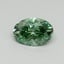 0.63 Ct. Fancy Vivid Pacific Green Oval Lab Grown Diamond