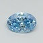 0.51 Ct. Fancy Vivid Blue Oval Lab Grown Diamond