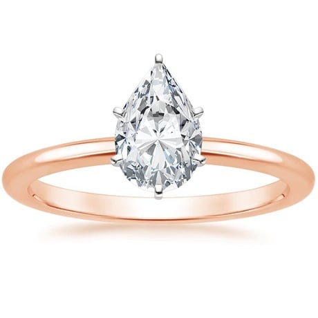 14K Rose Gold Six-Prong Petite Comfort Fit Bridal Set