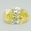 1.53 Ct. Fancy Vivid Yellow Oval Lab Grown Diamond