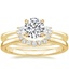 18K Yellow Gold Selene Diamond Ring (1/10 ct. tw.) with Crescent Diamond Ring