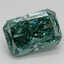 3.37 Ct. Fancy Vivid Green Radiant Lab Grown Diamond