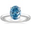 18K White Gold Charlotte Diamond Ring, smalltop view