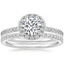 18K White Gold Luxe Ballad Halo Diamond Bridal Set (5/8 ct. tw.)