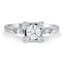 Custom Retro Inspired Diamond Ring with Accent Bead Prongs