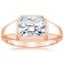 14K Rose Gold Haiden Bezel Ring, smalltop view